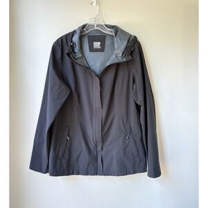 32 Degrees Cool Hooded Golf Jacket Large Black Outdoors Sports Lightweight